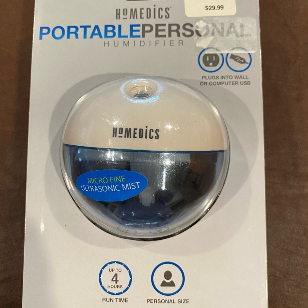 Homedics Blue and White Personal Humidifier
